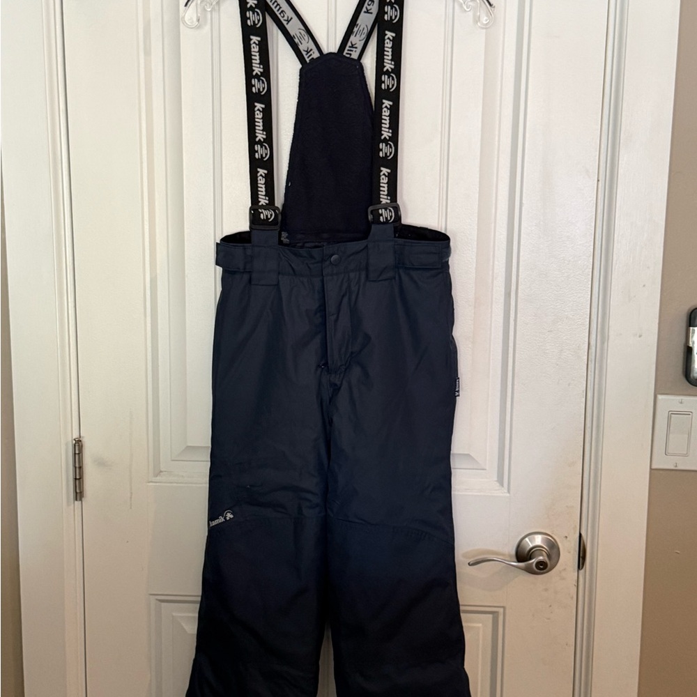 Kids Kamik Harper Blue Snow Bib size 8 New Condition No flaws